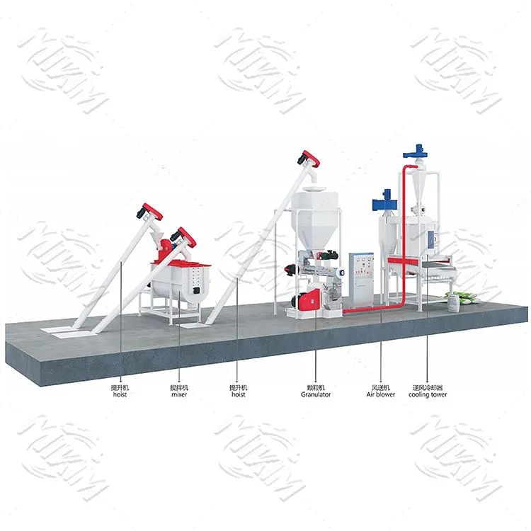 1-2 t/h liy pwodiksyon manje bèt volay