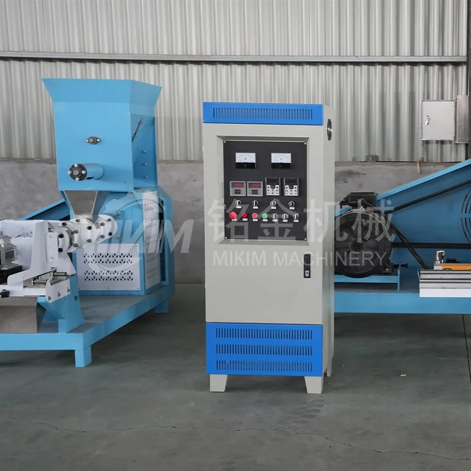 Pwason ak kribich manje extrusion pelletizing machin